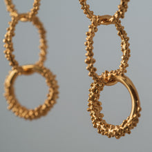 Aretes Larga Argollas Deep Oro